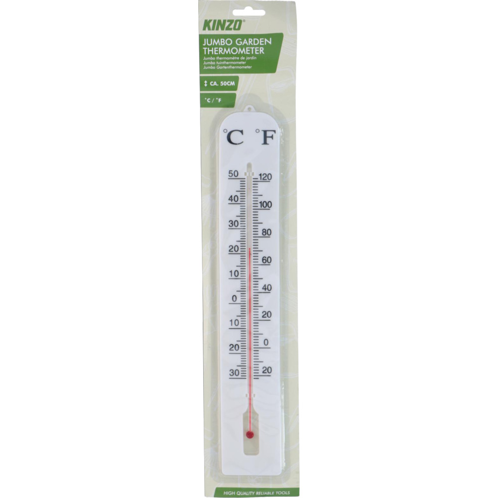 KINZO® XXL Gartenthermometer 50 cm weiß image number 0
