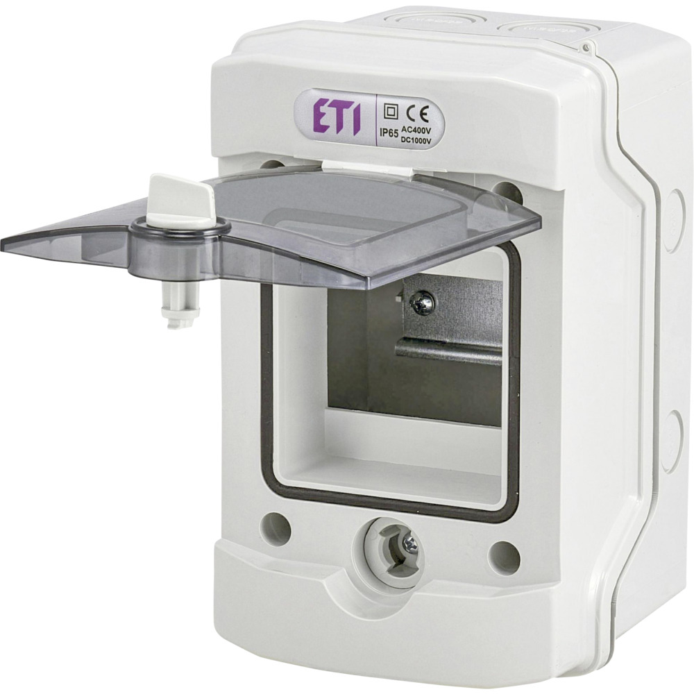 Aufputz-Kleinverteiler 1x4 Module IP65 in Grau image number 0