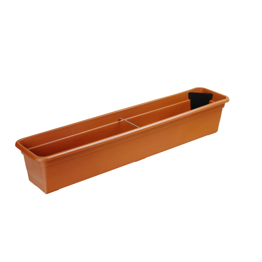 Balkonkasten 79 cm in terracotta mit Bewässerungseinsatz