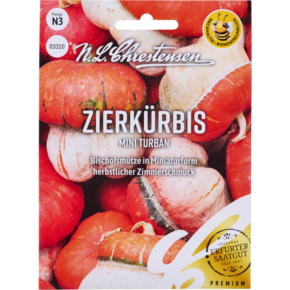 Saatgut Zierk&uuml;rbis Mini Turban image number 0