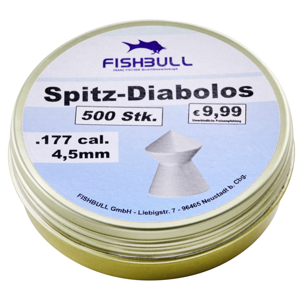Spitz-Diabolo 4,5 mm 500 Stück Cal.177 Luftgewehr-Munition image number 1