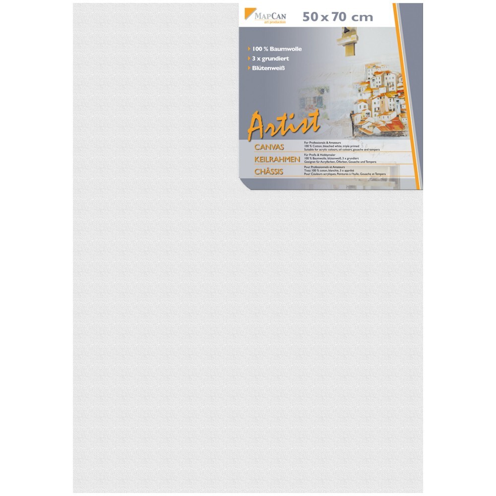 Leinwand Canvas 50 x 70 cm aus 100% Baumwolle 3-fach grundiert