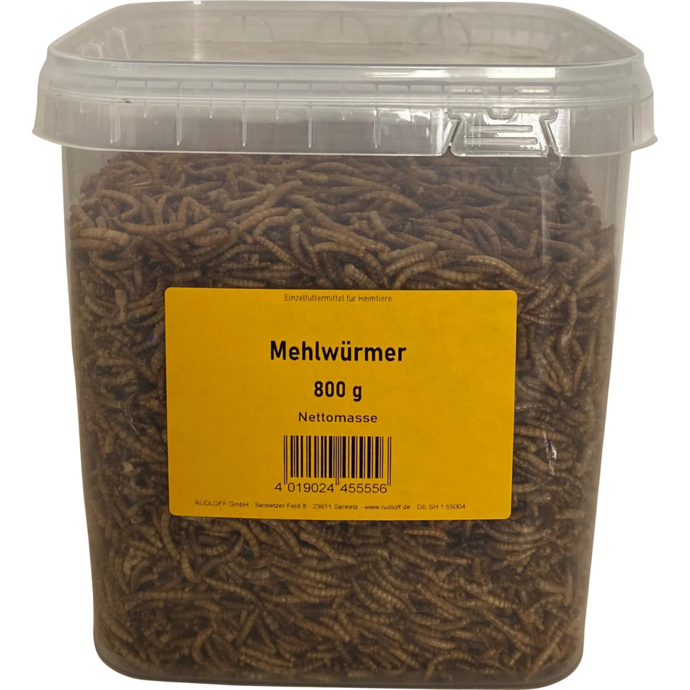 Mehlwürmer getrocknet im Eimer 800 g