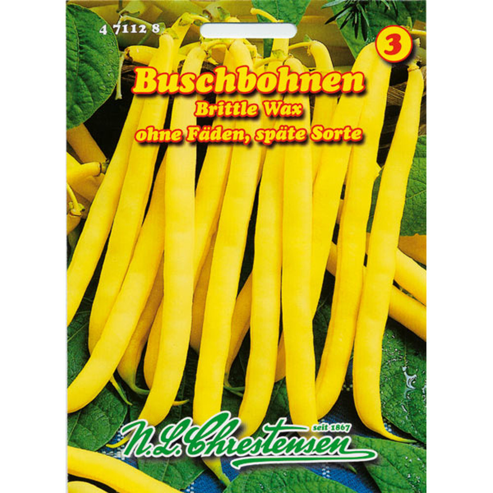 Saatgut Buschbohnen Brittle Wax ca. 9 laufende Meter image number 0