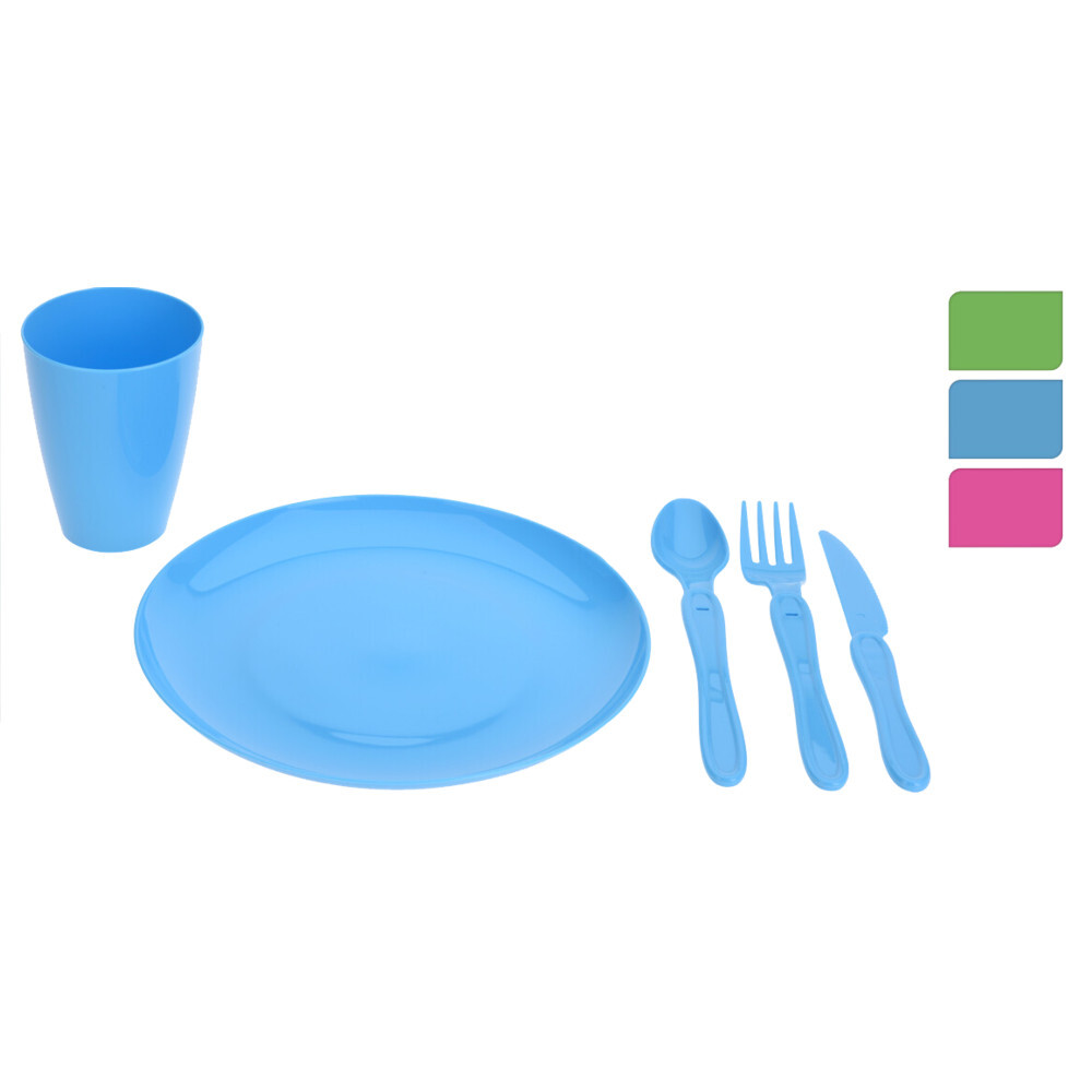 Picknickset 30-teilig aus Polypropylen mit Aufbewahrungsbox