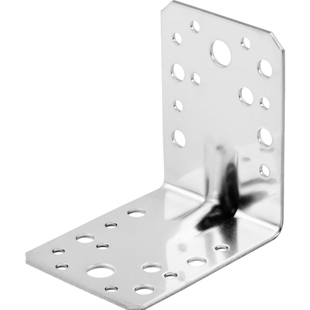 Lochplattenwinkel 90 x 90 x 65 mm aus Edelstahl mit Steg image number 0