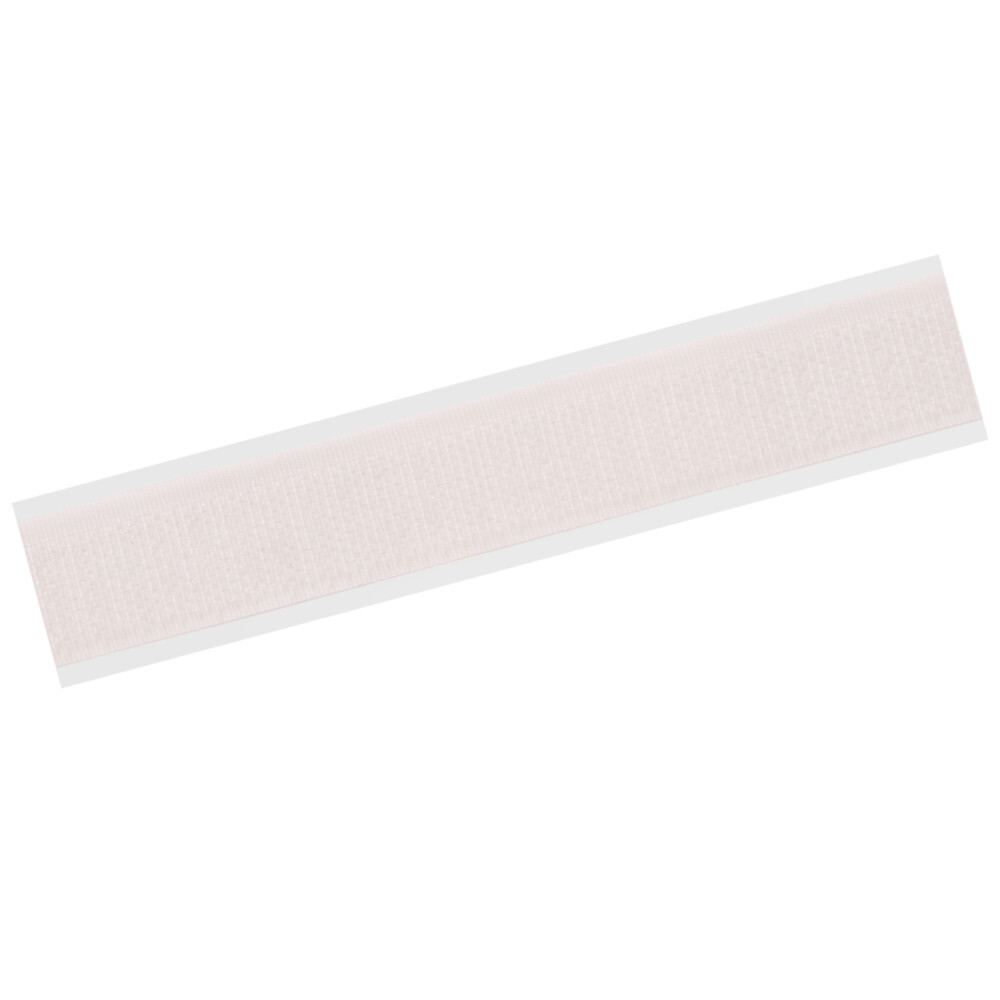 Hakenband selbstklebend 20 mm weiß, Klettband Meterware