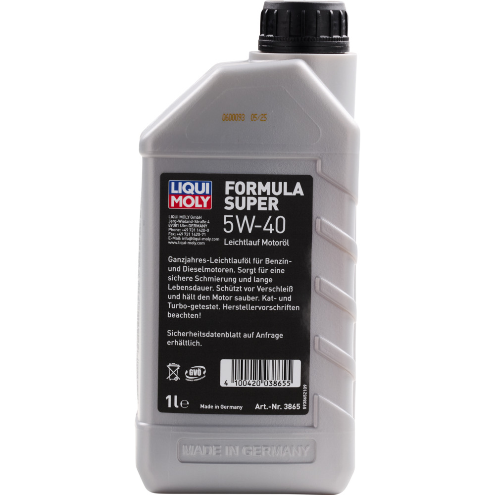 LIQUI MOLY 1 Liter Formula Super 5W-40  f&uuml;r Benzin- und Dieselmotoren image number 3
