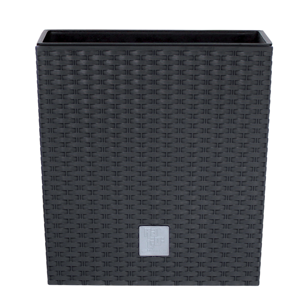Prosperplast Blumentopf Rato Low 26,2 x 26,2 x 26,6 cm in Anthrazit