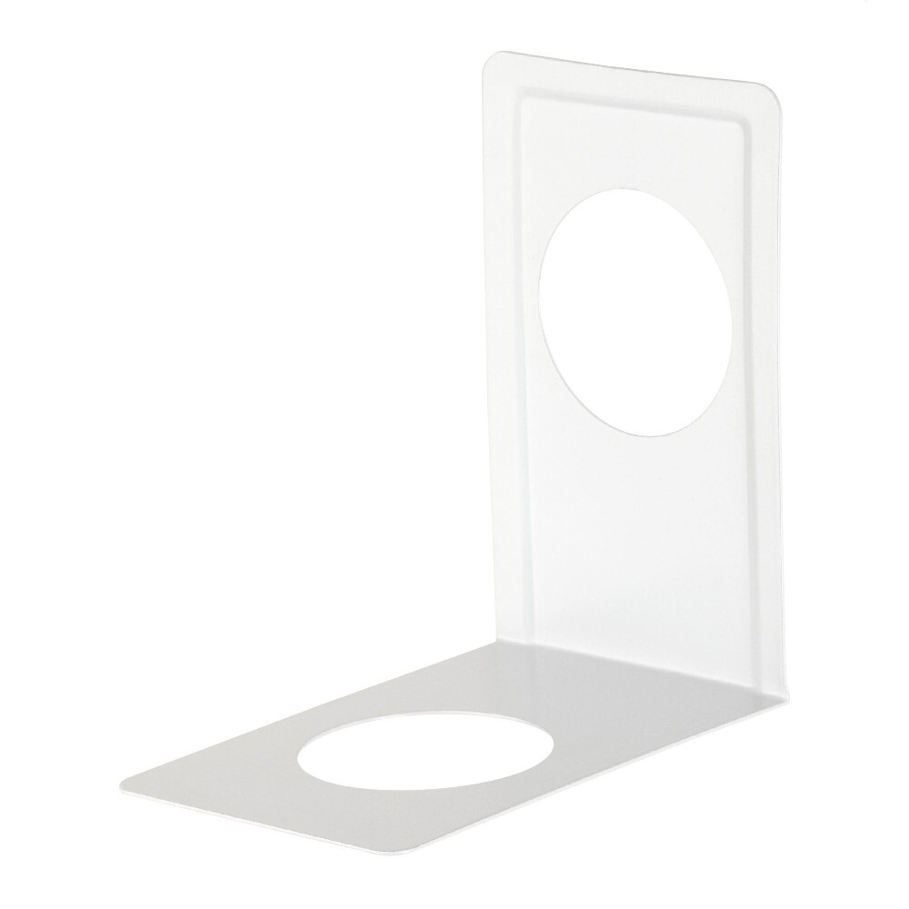 Buchstütze 120 x 130 x 80 mm aus Stahl in Weiß, pulverbeschichtet