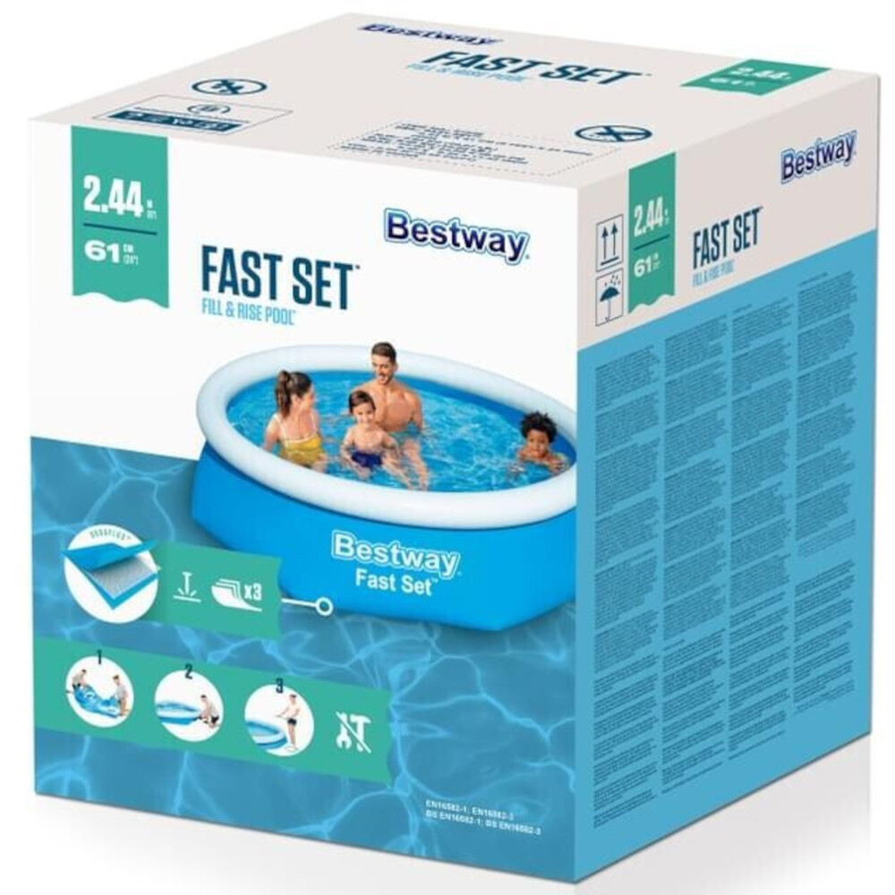 Bestway&reg; Fast Set&trade; Pool &Oslash; 244 x 61 cm image number 1