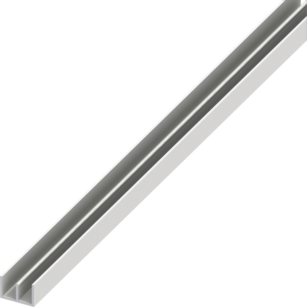 F&uuml;hrungsschienen-Profil oben 10x18x6mm 1m wei&szlig; UU-Profil PVC
