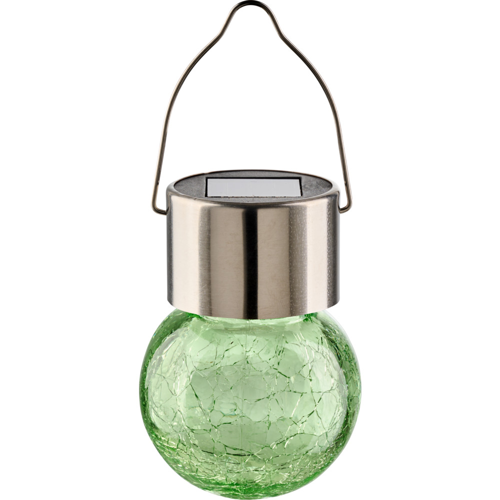 Solar LED-Kugelleuchte aufh&auml;ngbar aus Crushglas image number 1