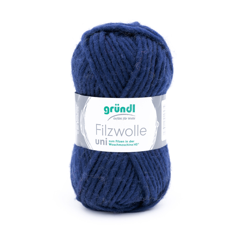 Filzwolle Color 50 g marineblau image number 0