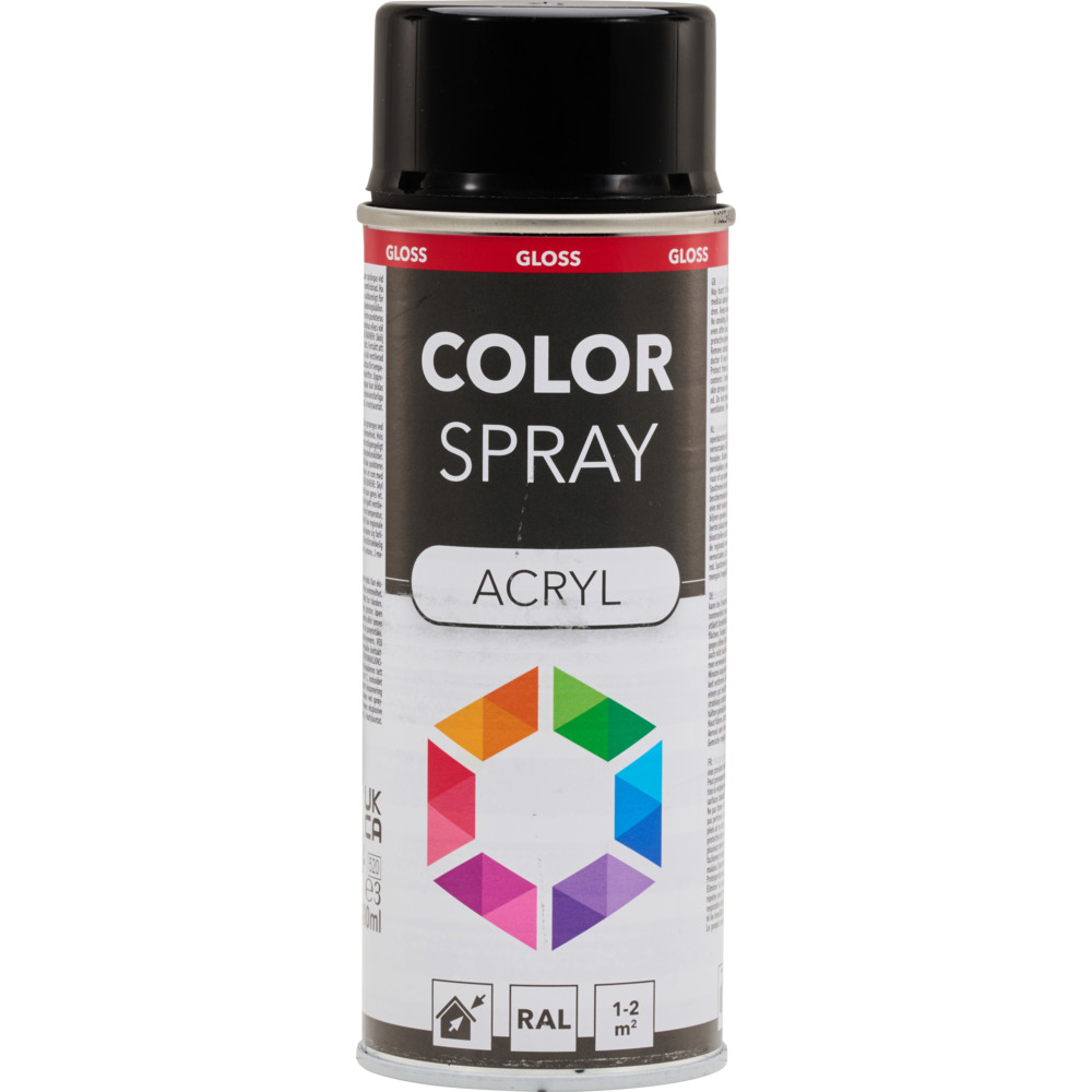 Lackspray 400 ml Acryl RAL9005 schwarz glänzend