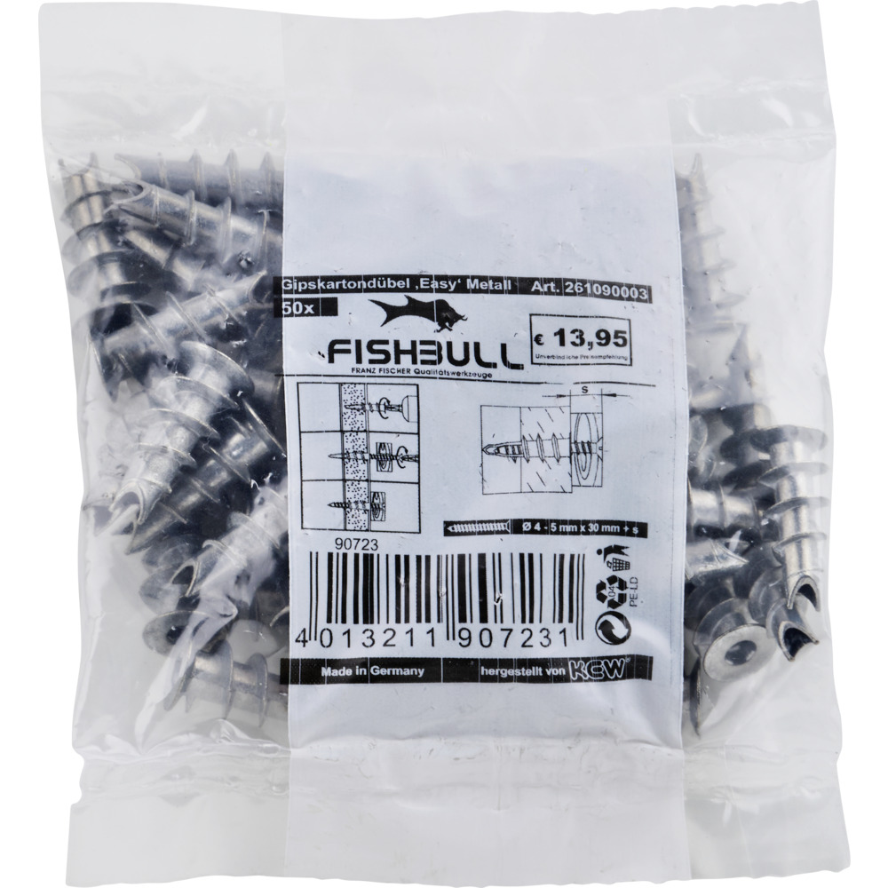 Gipskartondübel Ø8mm 50St. Easy Metall Dübel image number 2