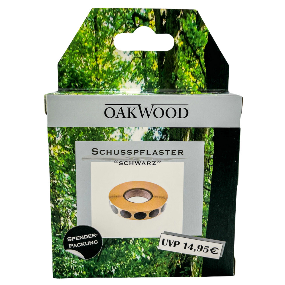 Oakwood Schusspflaster Set 2000 Stück in schwarz