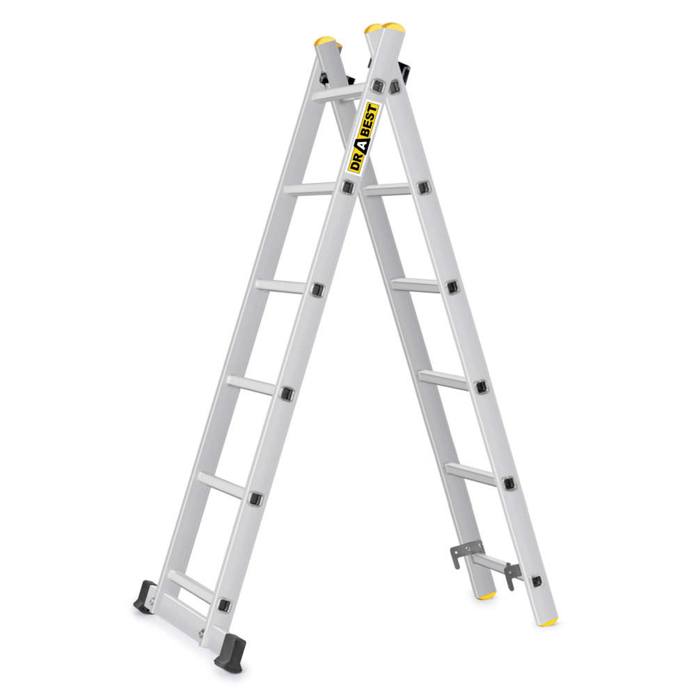 Mehrzweckleiter 3in1 aus Aluminium mit 2x6 Sprossen image number 1