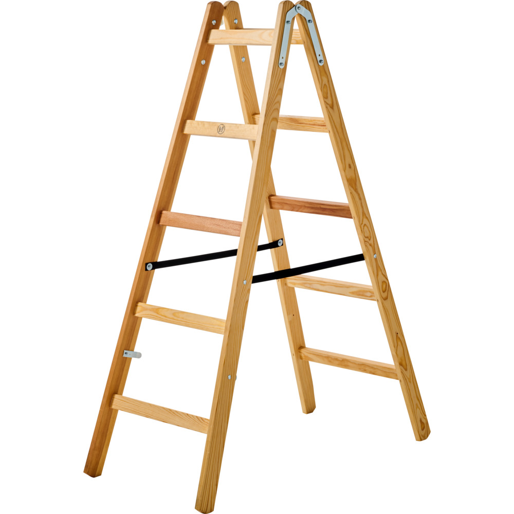 Holzleiter 2x5 Stufen Traglast 150 kg