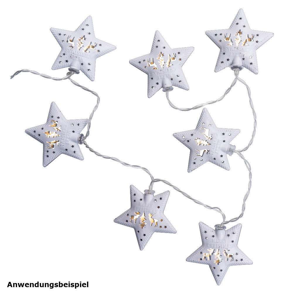 LED-Lichterkette 1,2 m mit 10 Sternen und 10 LEDs image number 2
