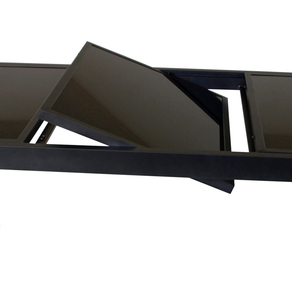 Gartentisch Torino 180/240x100x75cm ausziehbar Alu Glas Schwarz pulverbeschichtet image number 2