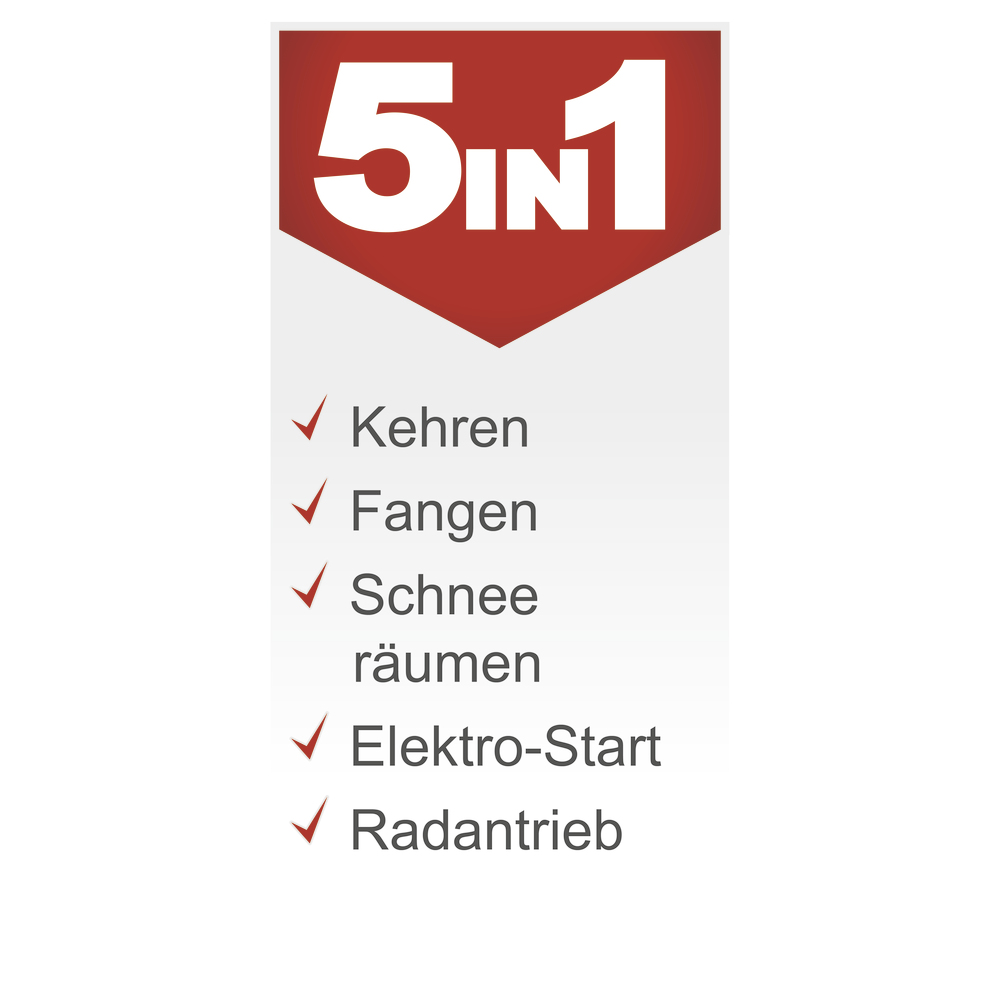 Scheppach Benzin-Kehrmaschine SC2200PE mit Sammelbehälter und Schneeschild image number 6