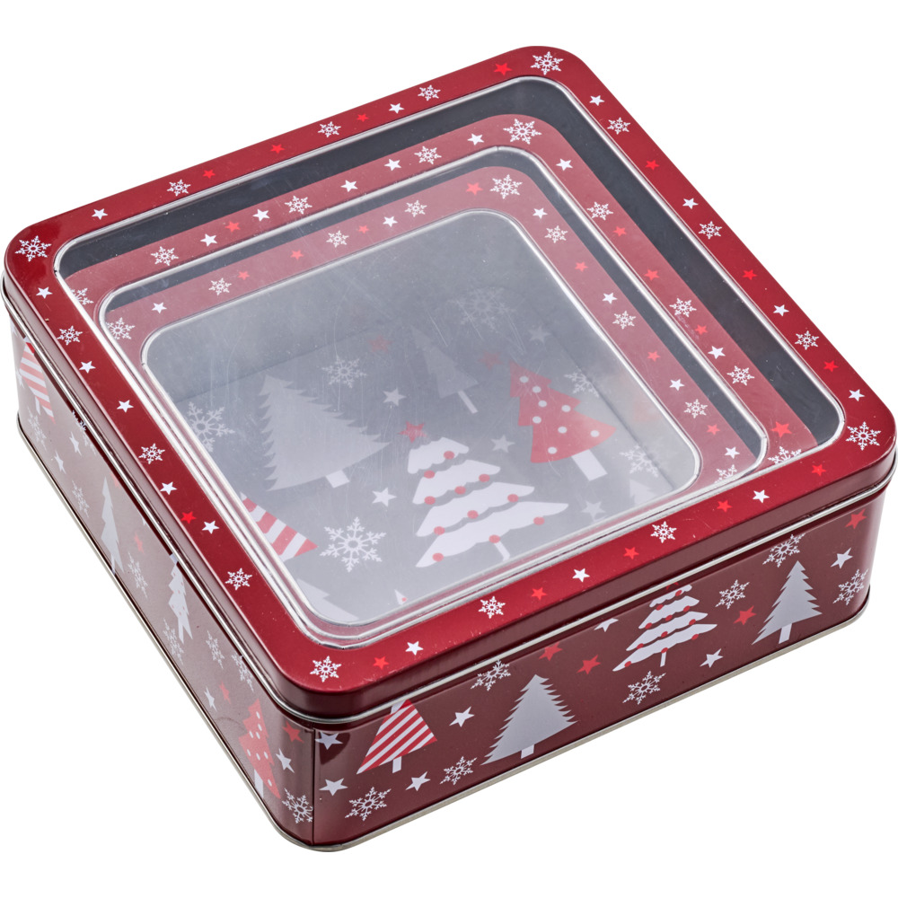 Gebäckdose 3er-Set eckig, 2-fach sortiert image number 3